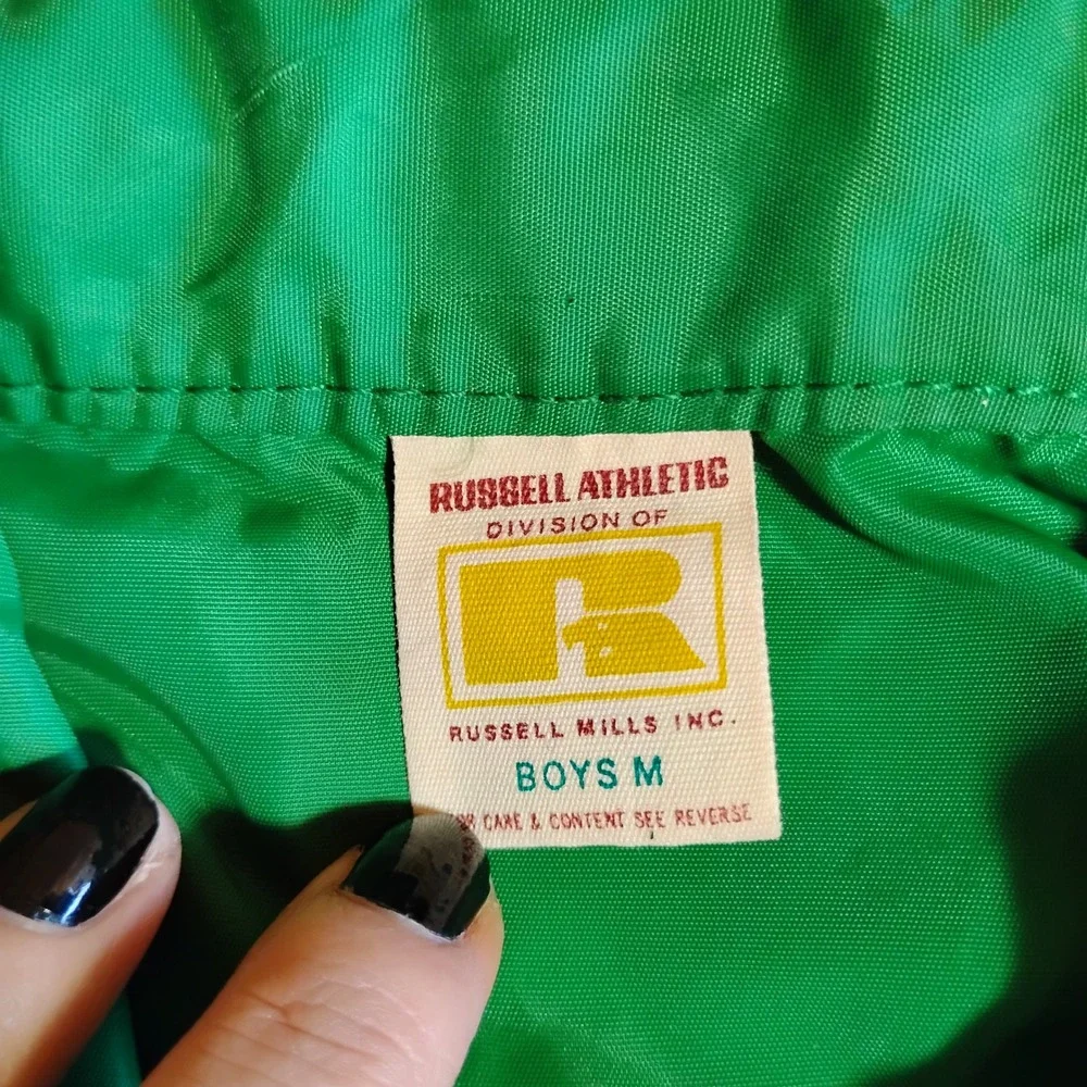 Vintage Russell Athletic Orioles Coaches Jacket Boys Medium Green‎ Nylon USA 70s